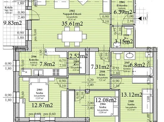 Eladó lakás Érd 108 nm