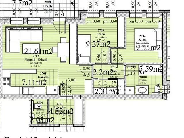 Eladó lakás Érd 64 nm