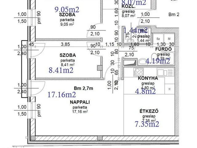 Eladó lakás Érd 61 nm