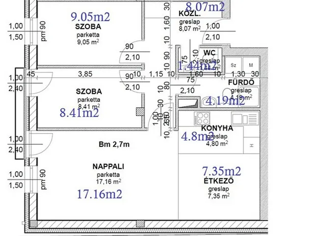 Eladó lakás Érd 61 nm