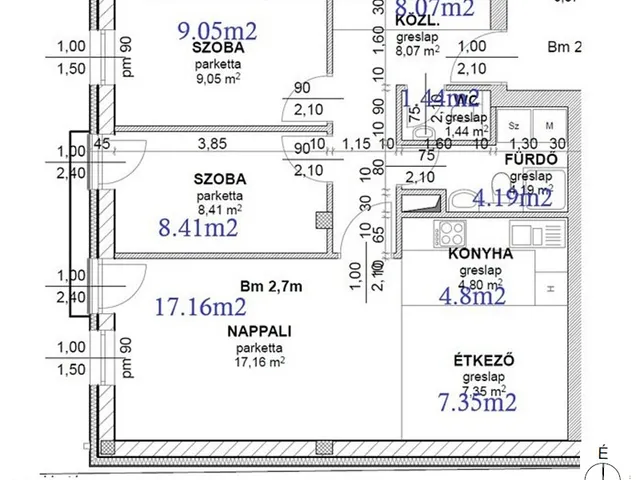 Eladó lakás Érd 61 nm