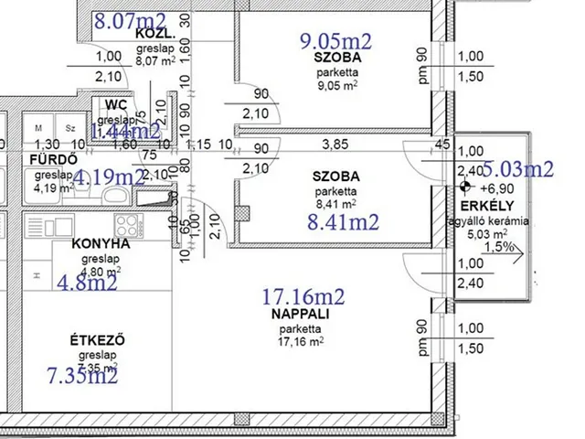 Eladó lakás Érd 61 nm