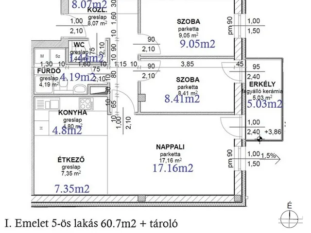 Eladó lakás Érd 61 nm