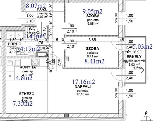 Eladó lakás Érd 61 nm