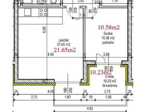 Eladó lakás Százhalombatta 44 nm