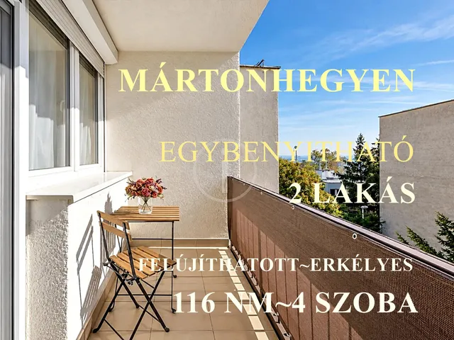 Eladó lakás Budapest XII. kerület, Mártonhegy 116 nm