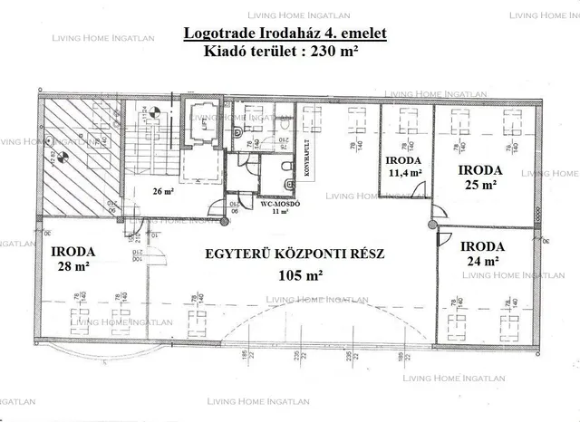 Kiadó kereskedelmi és ipari ingatlan Budapest XIII. kerület, Angyalföld 230 nm