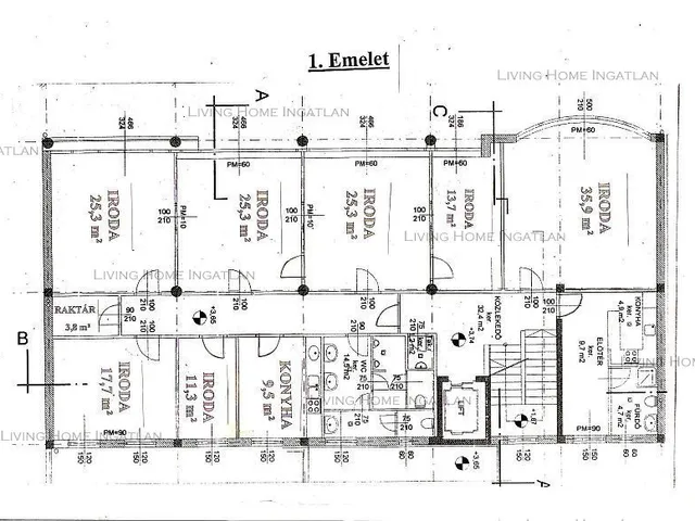 Kiadó kereskedelmi és ipari ingatlan Budapest XIII. kerület, Angyalföld 230 nm