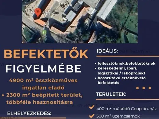 Eladó kereskedelmi és ipari ingatlan Pilismarót 2300 nm