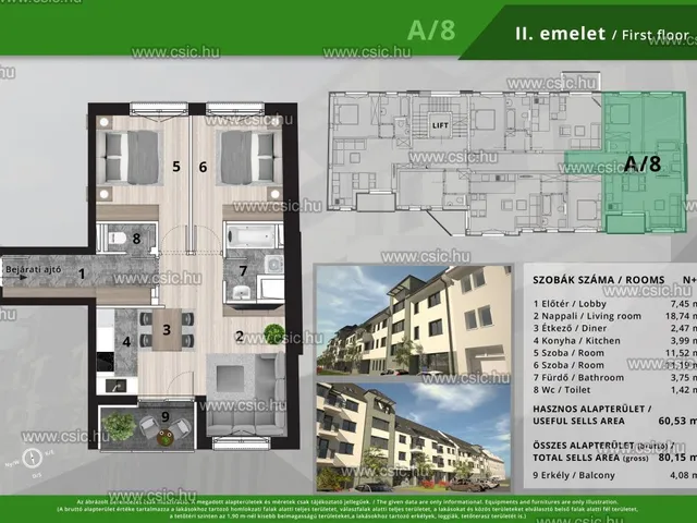 Eladó lakás Budapest IV. kerület 61 nm