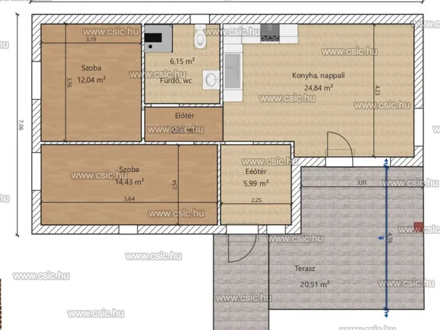 Eladó ház Erdőkertes 65 nm