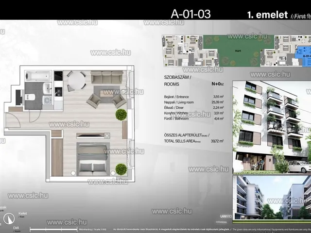 Eladó lakás Budapest XIII. kerület, Angyalföld 40 nm