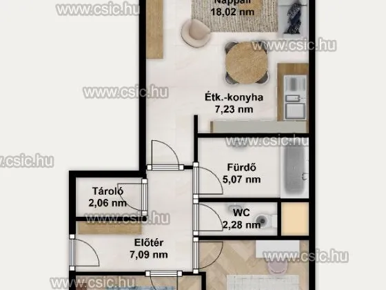 Eladó lakás Budapest IV. kerület, Újpest 68 nm