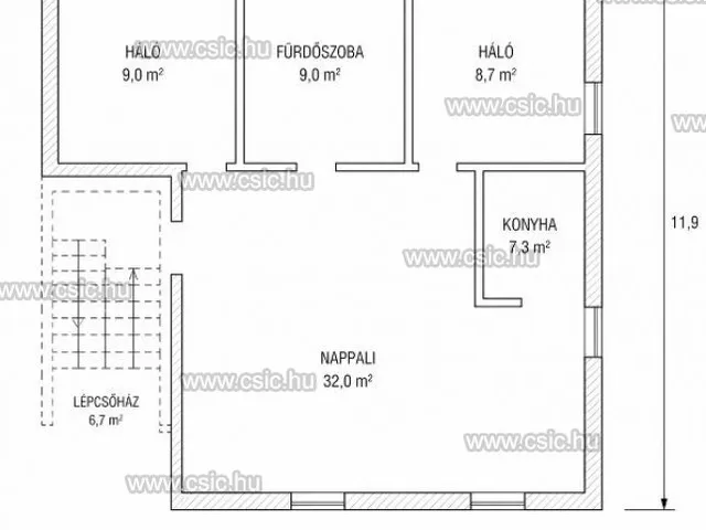 Eladó lakás Budapest II. kerület, Szépvölgy 68 nm