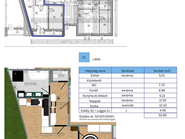 Eladó lakás Nyíregyháza, Belváros 53 nm