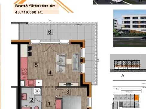 Eladó lakás Győr, Szabadhegy 44 nm