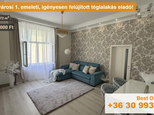 Eladó lakás Győr, Belváros 72 nm
