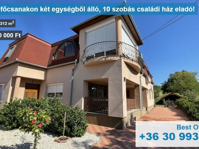 Eladó ház Győr, Ménfőcsanak 312 nm