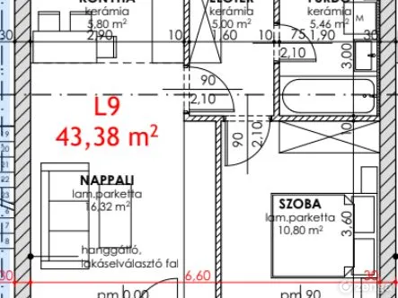 Eladó lakás Csorna 45 nm