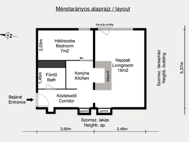 Eladó lakás Budapest IX. kerület, József Attila lakótelep, toronyház 5 38 nm