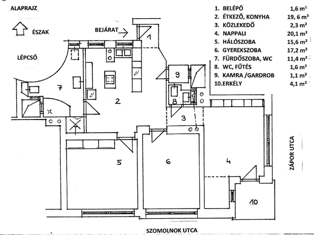 Eladó lakás Budapest III. kerület, Óbuda, Zápor utca 93 nm