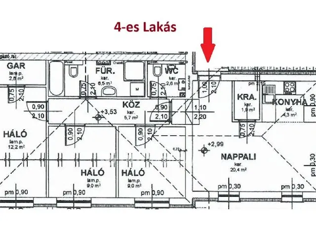 Eladó lakás Monorierdő 74 nm