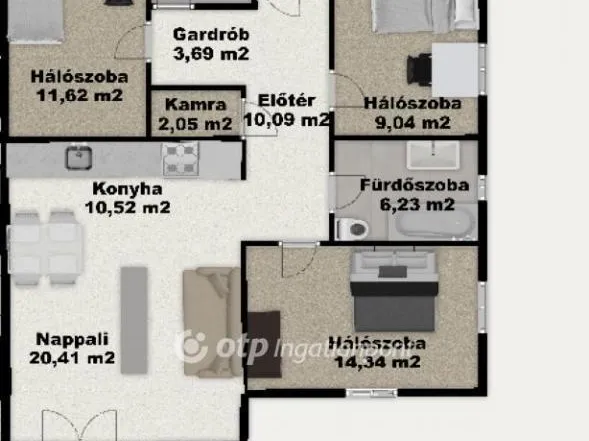 Eladó ház Kiskunlacháza 90 nm