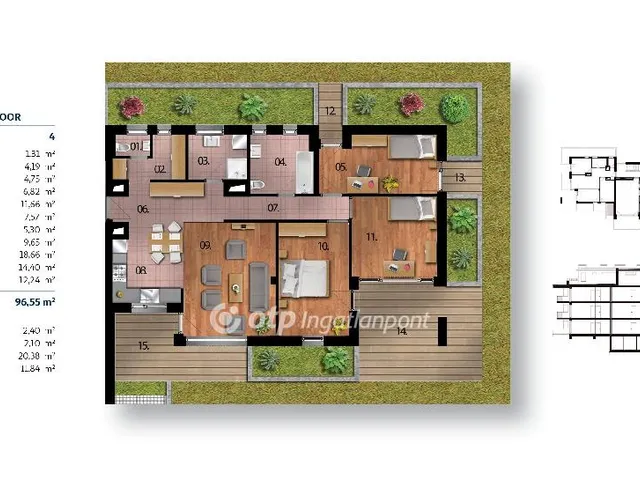 Eladó lakás Budapest XI. kerület, Péterhegy 96 nm