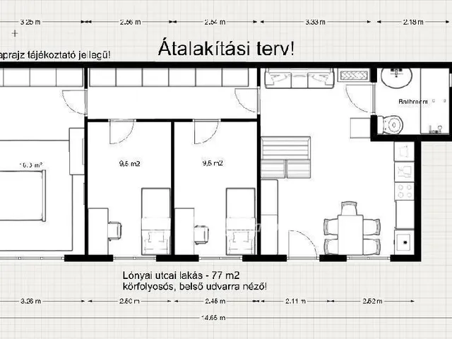Eladó lakás Budapest IX. kerület 77 nm