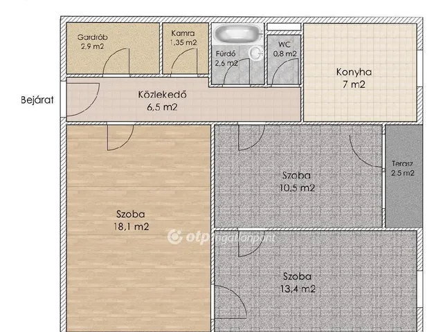 Eladó lakás Budapest XV. kerület, Pestújhely 64 nm