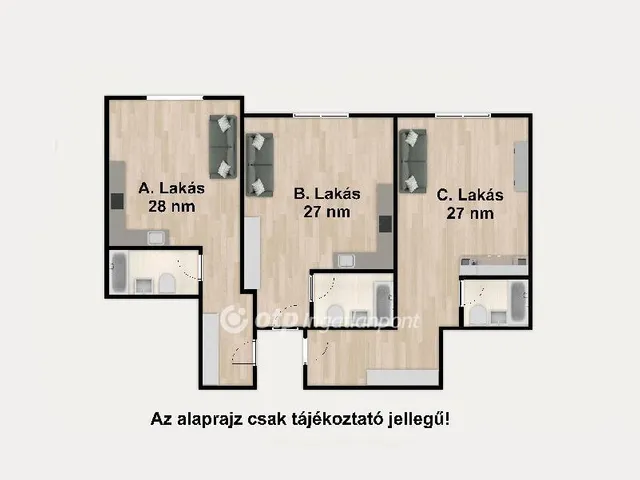 Eladó lakás Budapest VI. kerület, Nagykörúton belüli terület 29 nm