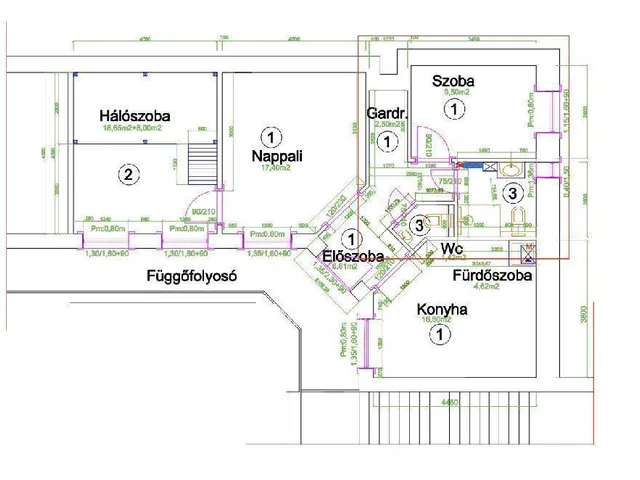 Eladó lakás Budapest VI. kerület, Nagykörúton kívüli terület 77 nm