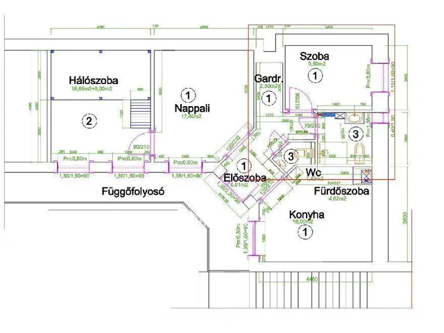 Eladó lakás Budapest VI. kerület, Nagykörúton kívüli terület 77 nm