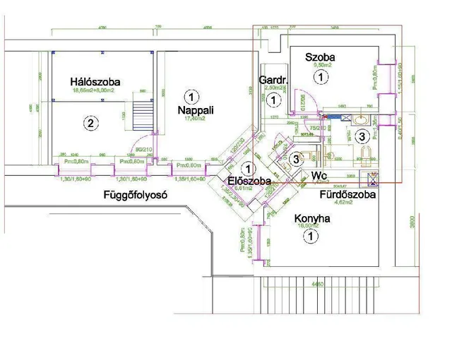 Eladó lakás Budapest VI. kerület, Nagykörúton kívüli terület 77 nm