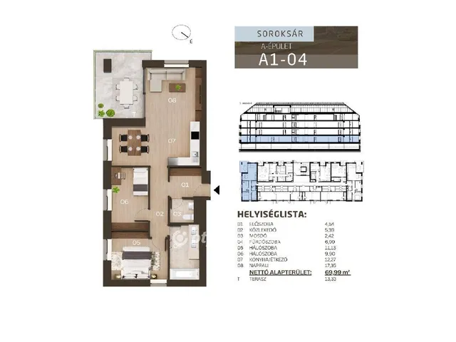 Eladó lakás Budapest XXIII. kerület, Soroksár 76 nm