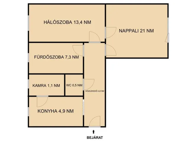 Eladó lakás Budapest XX. kerület, Pesterzsébet-Szabótelep 53 nm