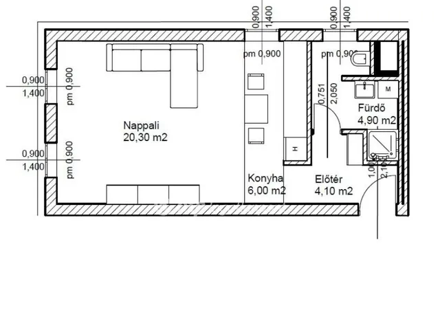 Eladó lakás Bicske 35 nm