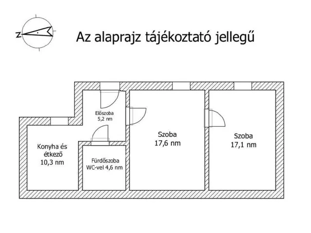 Eladó lakás Budapest VIII. kerület 55 nm