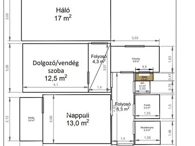 Eladó lakás Budapest III. kerület 66 nm