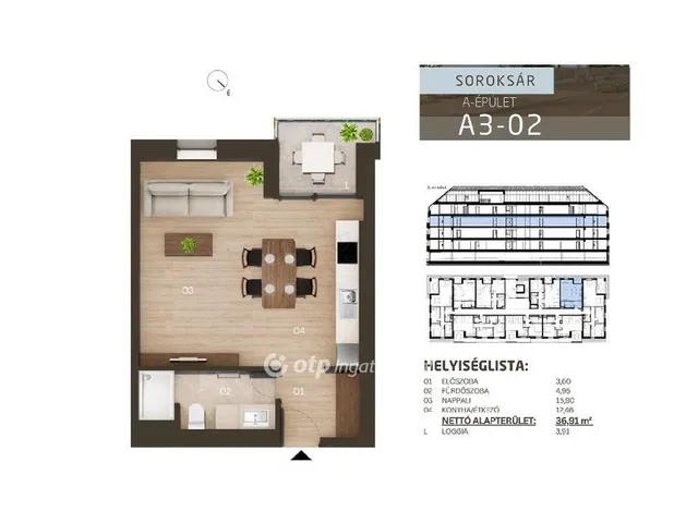 Eladó lakás Budapest XXIII. kerület 38 nm