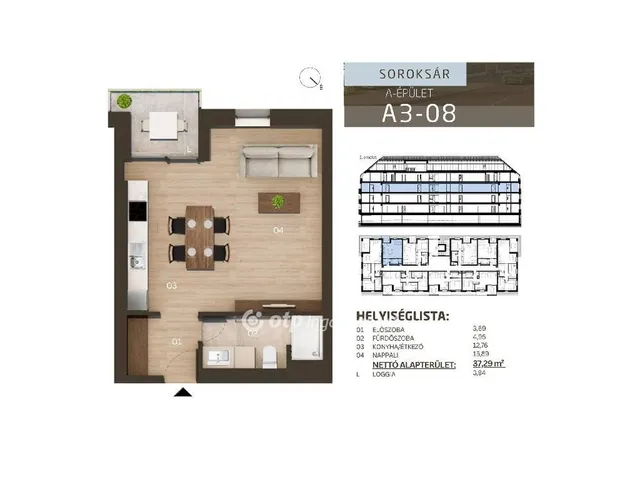 Eladó lakás Budapest XXIII. kerület 39 nm