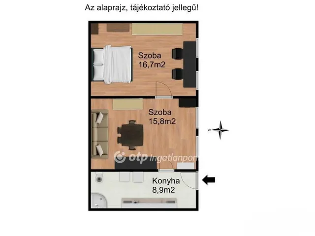 Eladó lakás Budapest VII. kerület 41 nm