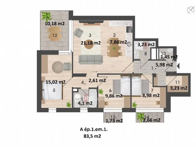 Eladó lakás Budapest XIV. kerület 83 nm