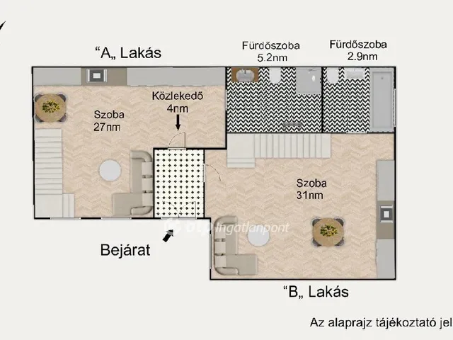 Eladó lakás Budapest V. kerület 43 nm