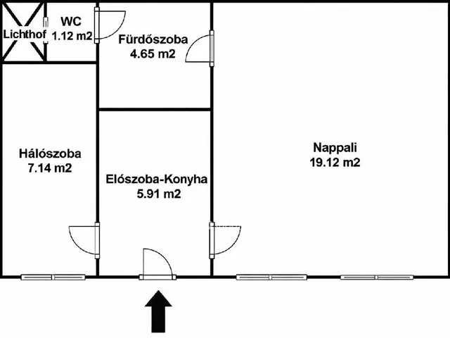 Eladó lakás Budapest V. kerület 38 nm