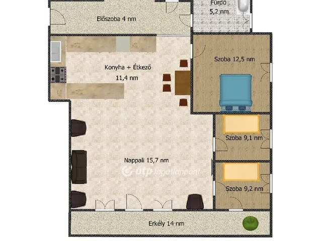Eladó lakás Budapest X. kerület, Újhegy 70 nm