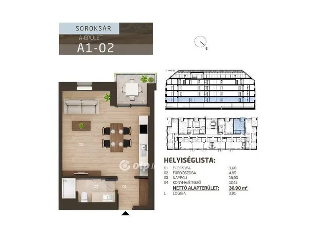 Eladó lakás Budapest XXIII. kerület, Soroksár 38 nm
