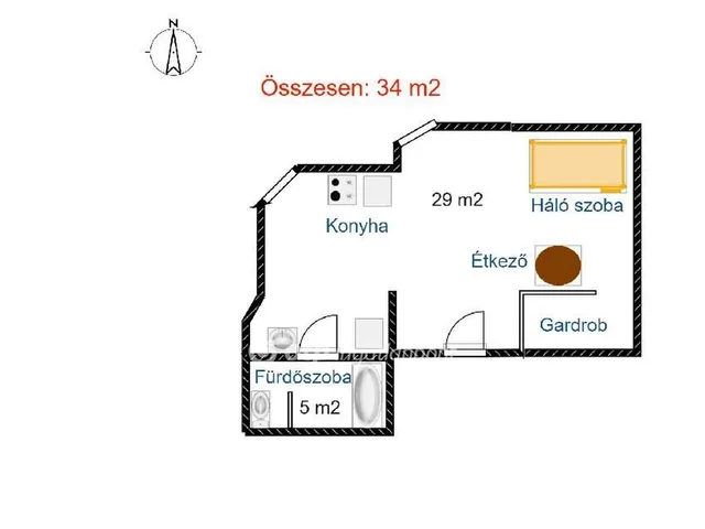 Eladó lakás Budapest XIV. kerület 34 nm