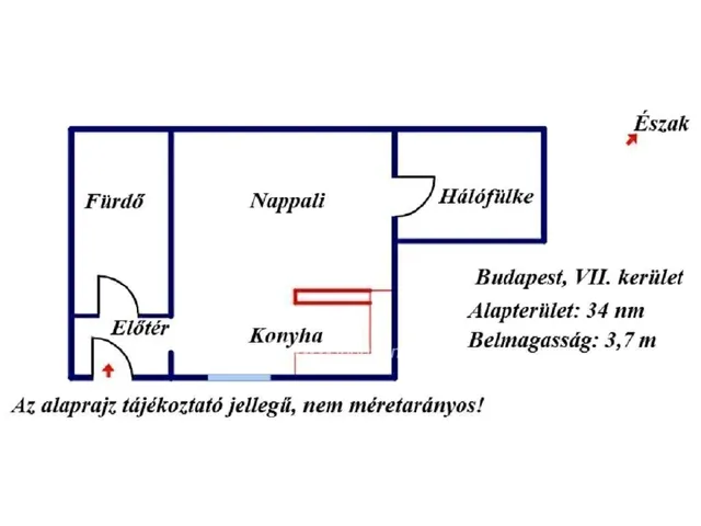 Eladó lakás Budapest VII. kerület, Ligetváros 34 nm