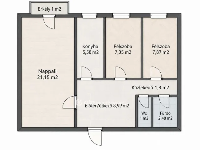 Eladó lakás Budapest III. kerület 57 nm